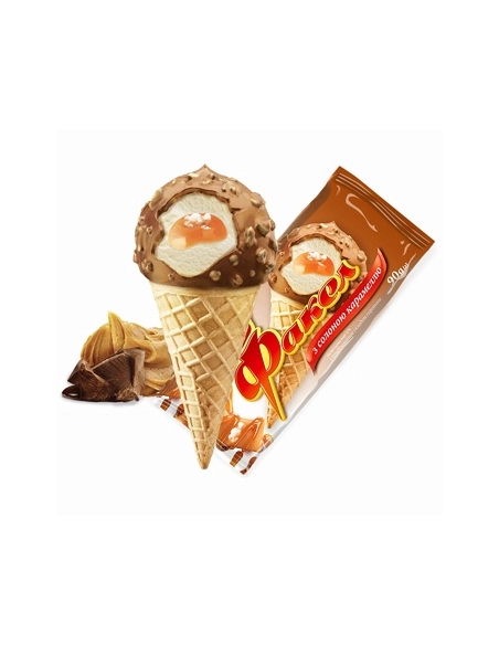 Морозиво Ріжок Факел  зі згущеним молоком 90гр