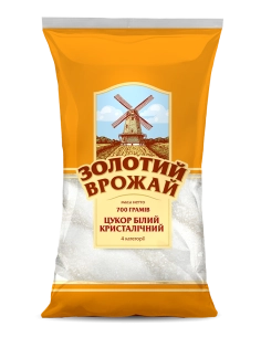 Цукор білий кристалічний ТМ Золотий врожай 700г