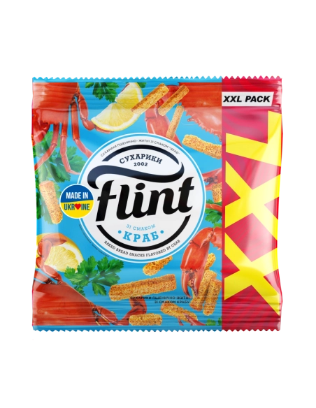 Сухарики пшенично-житні зі смаком Краб ТМ flint 150г