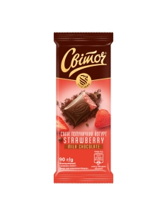Шоколад Світоч молочний йог/полуниця 90гр