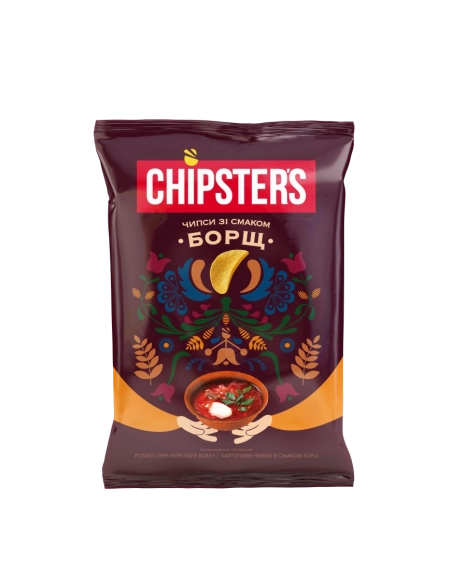 Чипси картопляні зі смаком Борщ ТМ CHIPSTER`S 100г
