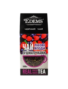 Чай 100г чорн з шмат лісова ягода 100г Edems