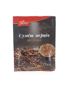 Суміш перців мелена 15г Деко