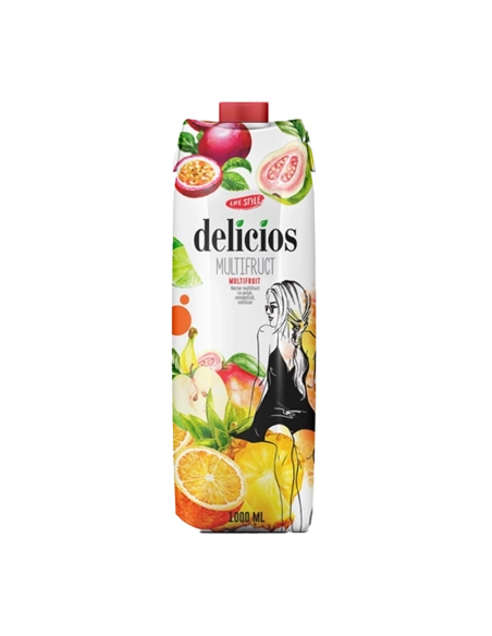 Нектар Мультифрукт з м'якоттю та цукром ТМ Delicsos 1л