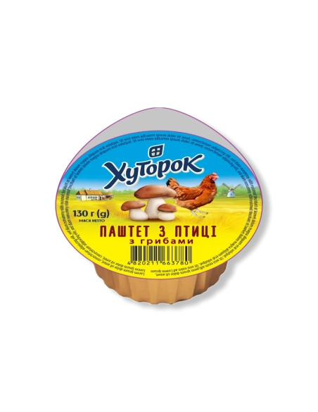 Паштет із птиці з грибами ТМ Хуторок 130г