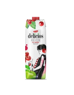 Нектар яблучно-вишневий з цукром ТМ Delicios 1л