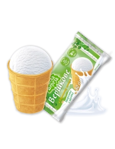 Морозиво Біла Береза ВЕРШКОВЕ у вафельному стакані 80гр