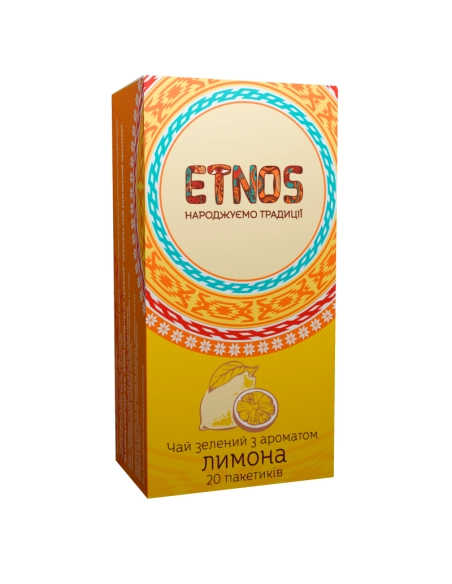 Чай зелений байховий дрібний з ароматом лимона ТМ ETNOS 20 1,5г