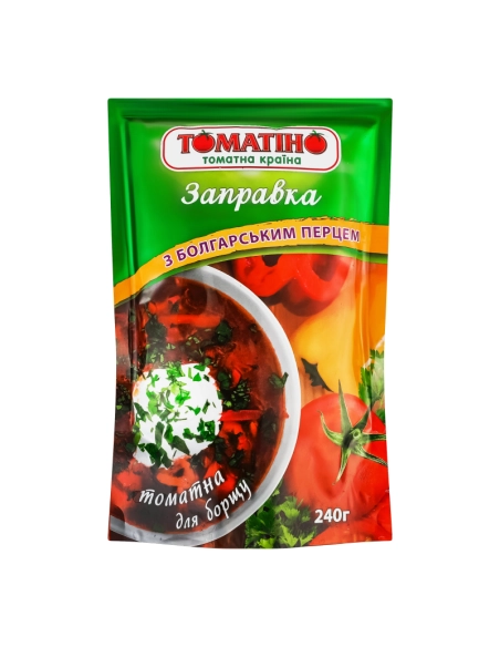 Заправка томатная з боглгарским перцем 240г Томатіно