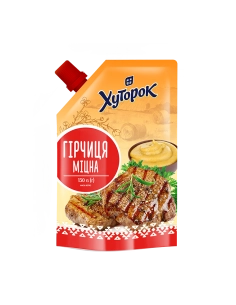 Гірчиця міцна ТМ Хуторок 130г,дой-пак