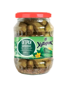 Огірки мариновані ТМ Хуторок 680г